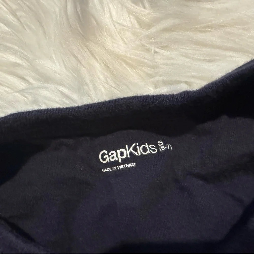 GAP Kids Boys 6-7 Navy White Striped Thermal Waffle Knit Shirt‎ EUC